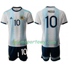Koszulka Argentyna MESSI 10 Dziecięcy Domowe Koszulki Piłkarskie Copa América 2019 Krótki Rękaw
